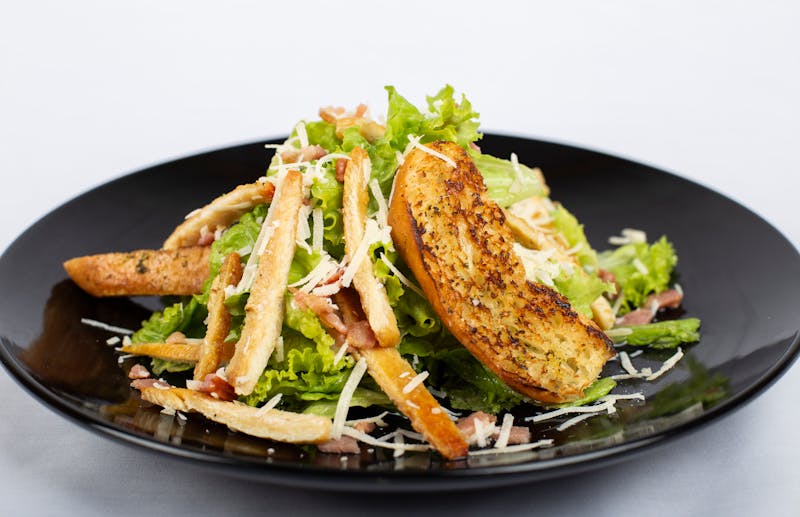 Caesar salad fresh crispy romaine with parmesan